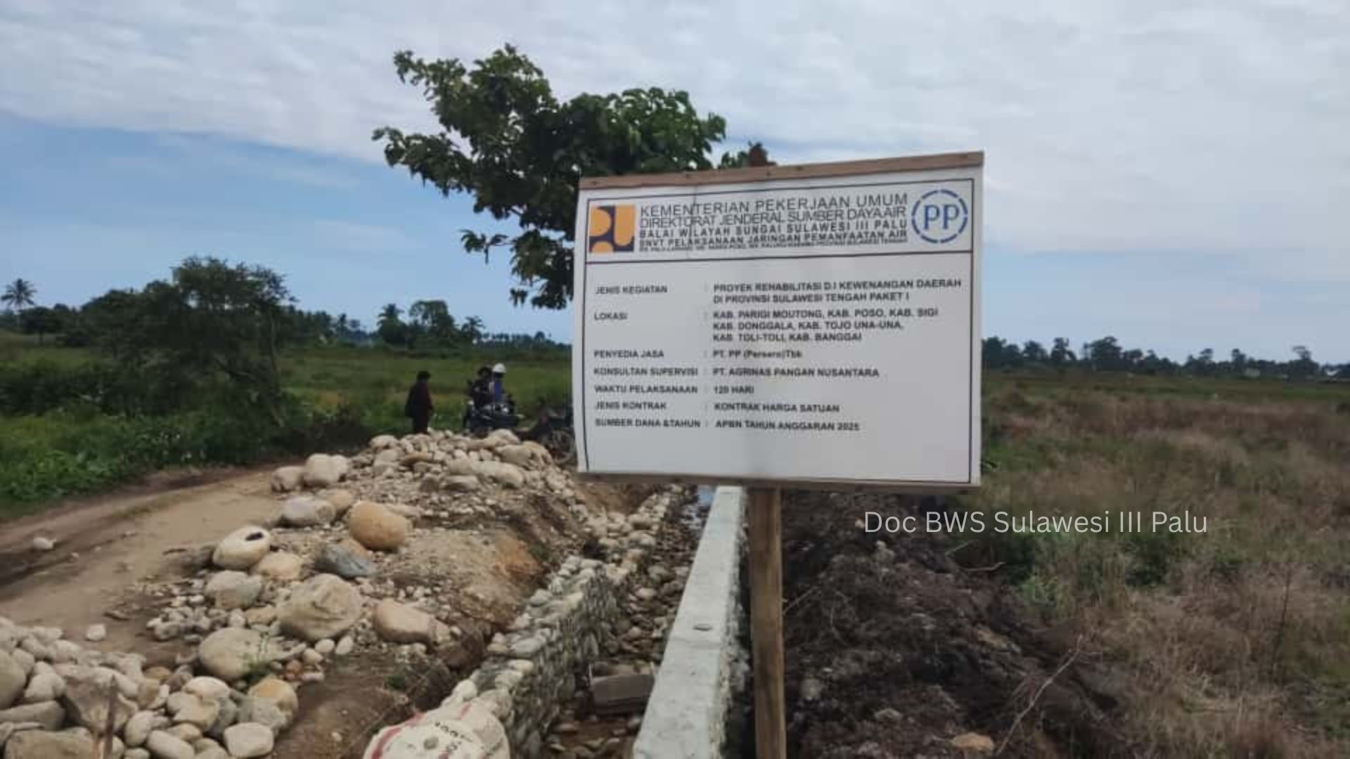 Saluran Irigasi Sekunder di Kawasan Ogowele-Ogogasang, Kecamatan Dondo, Kabupaten Toli-Toli Tingkatkan Produksi Pertanian Dukung Swasembada Pangan