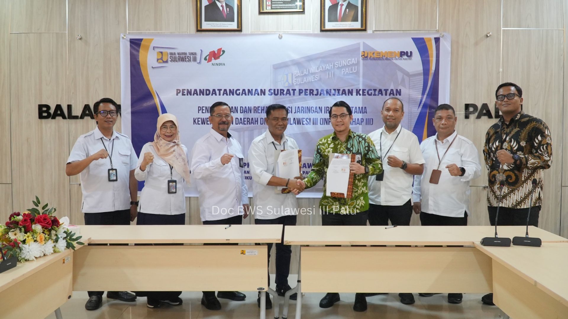 Dukungggg Ketahanan Pangan Lewat Rehabilitasi Jaringan Irigasi, Penandatanganan Kontrak Pekerjaan Irigasi Utama Kewenangan Daerah (Inpres Tahap III)