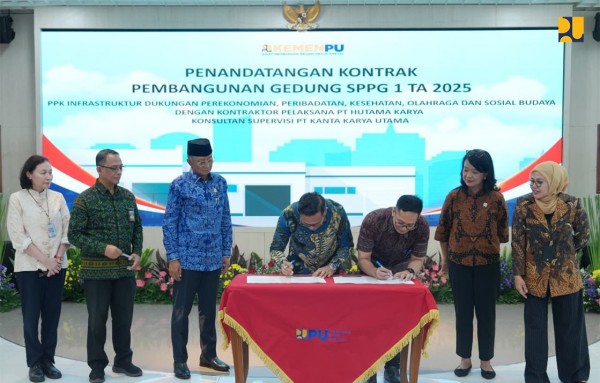 Dukung Program MBG, Kementerian PU Tandatangani Kontrak Pembangunan 152 SPPG di 13 Provinsi