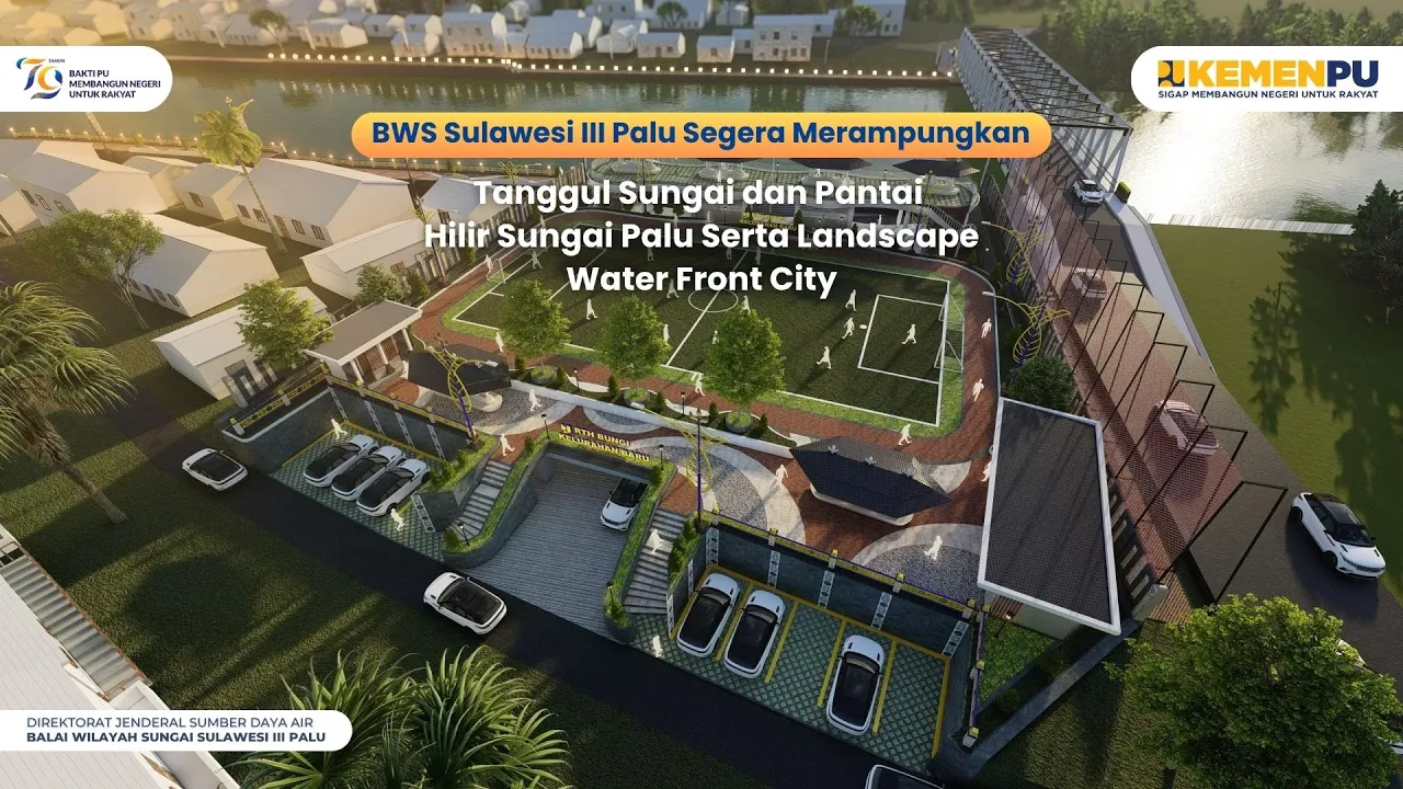 Progres Pekerjaan Penataan Hilir Sungai Palu oleh Balai Wilayah Sungai Sulawesi III Palu